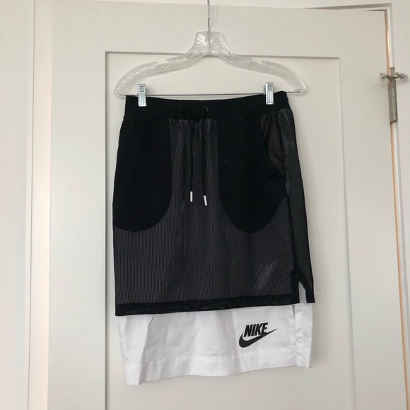 Nike Monochrome drawstring Mesh pencil midi skirt - Picture 1 of 4